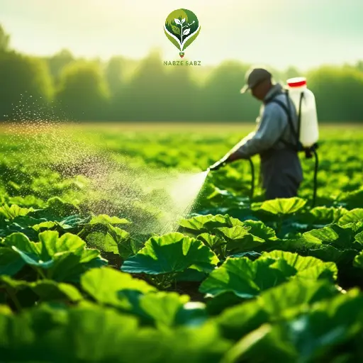 محلول پاشی فسفیت پتاسیم روی بوته خیار محلول پاشی فسفیت پتاسیم روی بوته خیار