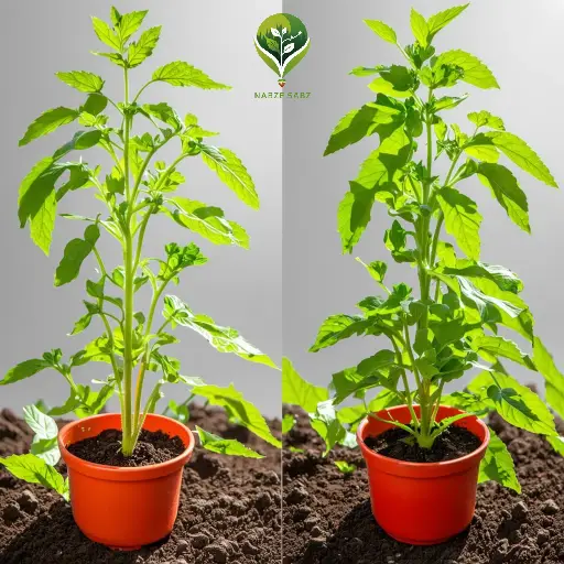 مقایسه تاثیر جیبرلین بر روی گیاه مقایسه تاثیر جیبرلین بر روی گیاه